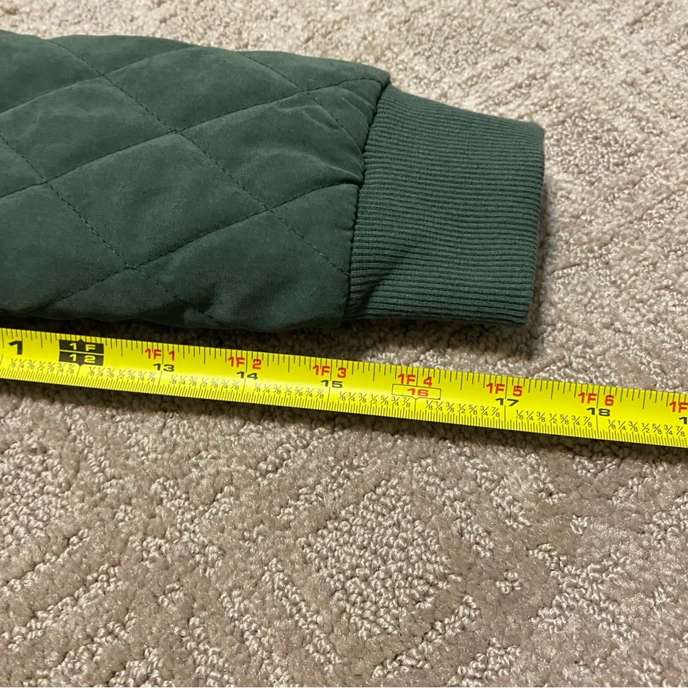 {Sage The Label} Green Quilted Bomber Jacket ~ Size XS - Picture 14 of 16